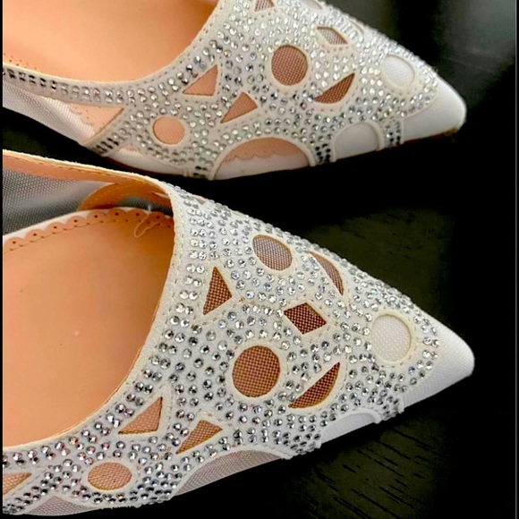 Brand new, never worn, wedding sparkle flats - Picture 4 of 4